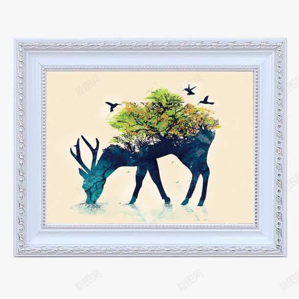 动物挂画png免抠素材_新图网 https://ixintu.com 产品实物图 卧室挂画 壁挂 壁画 挂画 玄关装饰画 装饰画