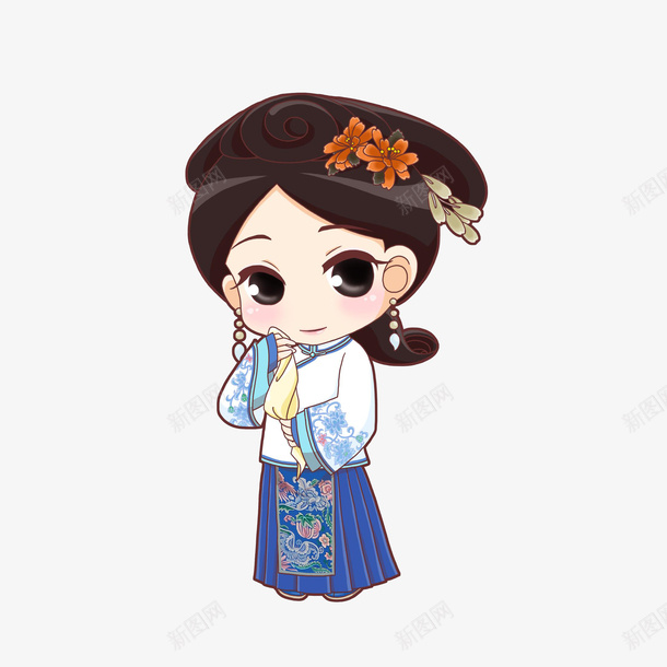 卡通古代大家闺秀png免抠素材_新图网 https://ixintu.com 优雅的举手投足 古代卡通人 古代女子 古风 大家闺秀