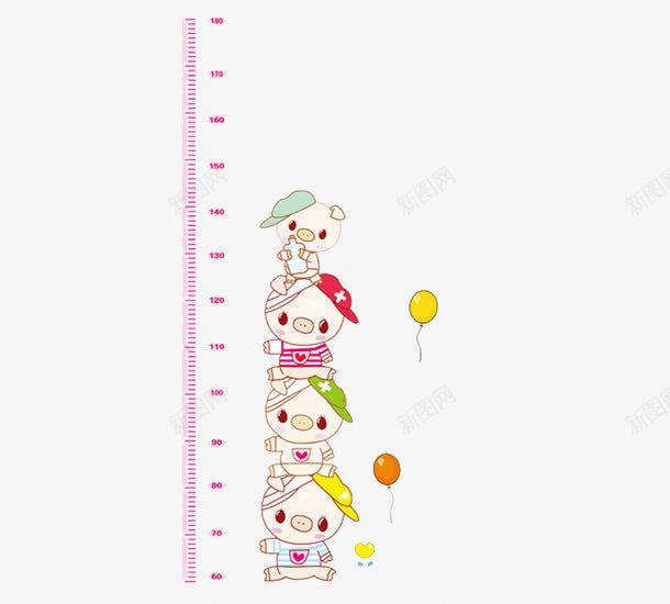量身高墙贴png免抠素材_新图网 https://ixintu.com 儿童房墙贴 标尺墙贴 身高墙贴 量身高