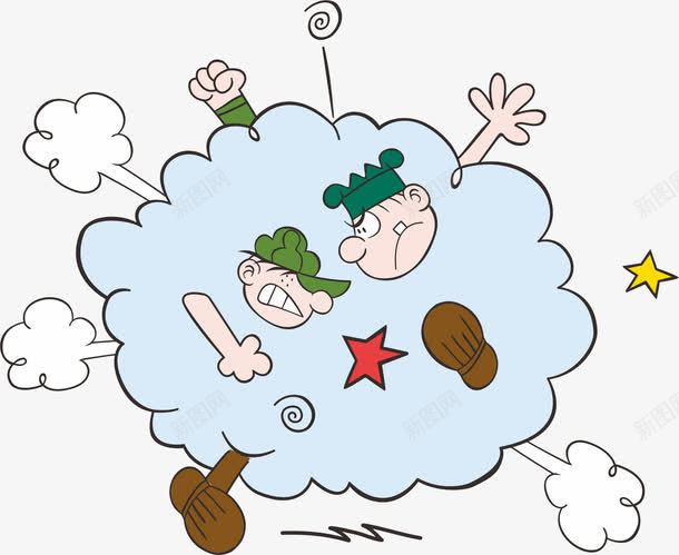 打架的士兵png免抠素材_新图网 https://ixintu.com 吵闹 小兵 斗殴 群架