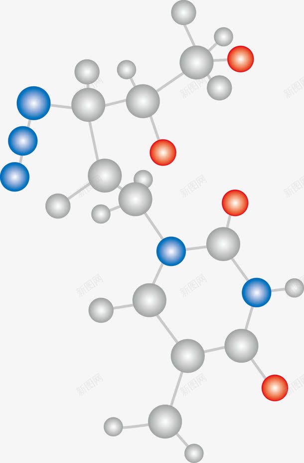 分子结构模型矢量图ai免抠素材_新图网 https://ixintu.com 分子结构 化学 化学结构 图片模型 矢量图