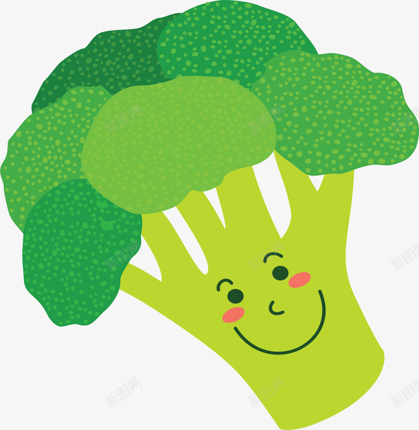 可爱卡通绿色花菜png免抠素材_新图网 https://ixintu.com 健康花菜 卡通花菜 矢量png 绿色花菜 花椰菜 花菜