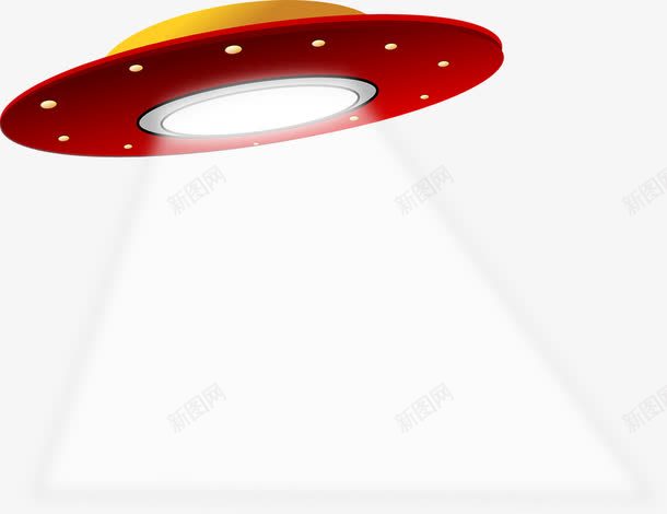 红色卡通飞碟png免抠素材_新图网 https://ixintu.com 卡通 外星人 红色 飞碟