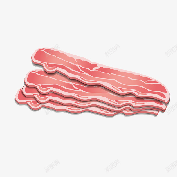 卡通培根食物矢量图ai免抠素材_新图网 https://ixintu.com 517吃货节 卡通 培根 肉类 食材 食物 矢量图