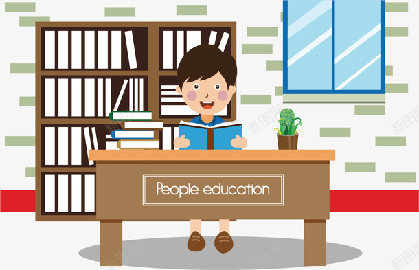 阅读学习卡通书店矢量图ai免抠素材_新图网 https://ixintu.com 书店 书架 书籍 卡通书店 名著 学习 整齐 美观 阅读 矢量图