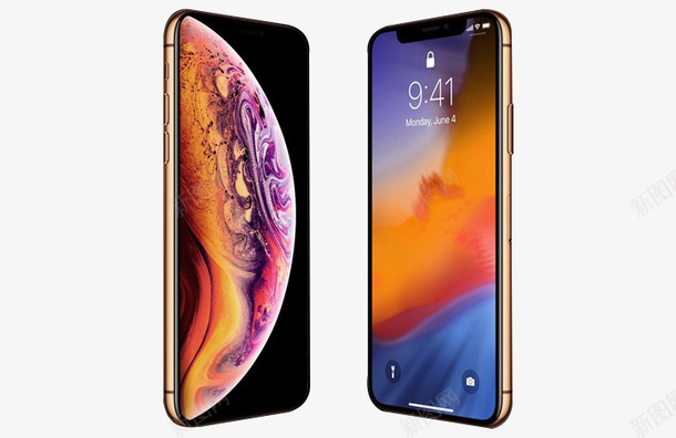 iPhoneXS电子png免抠素材_新图网 https://ixintu.com XS iPhone iphone x xs 双面对立放置 斜着摆放 苹果 苹果xs
