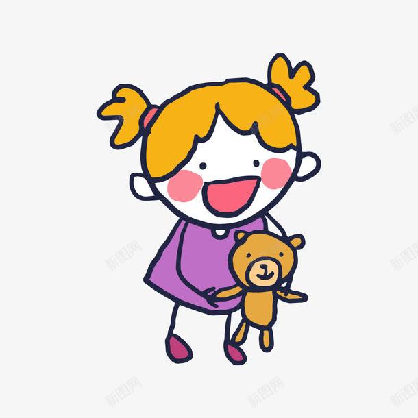抱着玩偶的小孩子png免抠素材_新图网 https://ixintu.com 儿童 卡通 双马尾 可爱 婴儿 小孩 小熊 幼儿 玩偶 玩具 童真 童趣 纯真