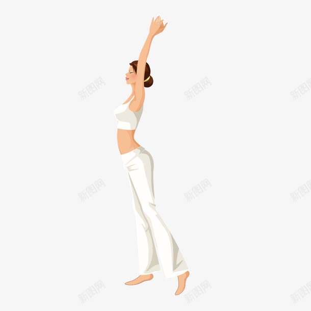 手绘瑜伽女孩png免抠素材_新图网 https://ixintu.com 健身 健身女神 减肥 塑形 瑜伽 瑜伽女 肌肉女