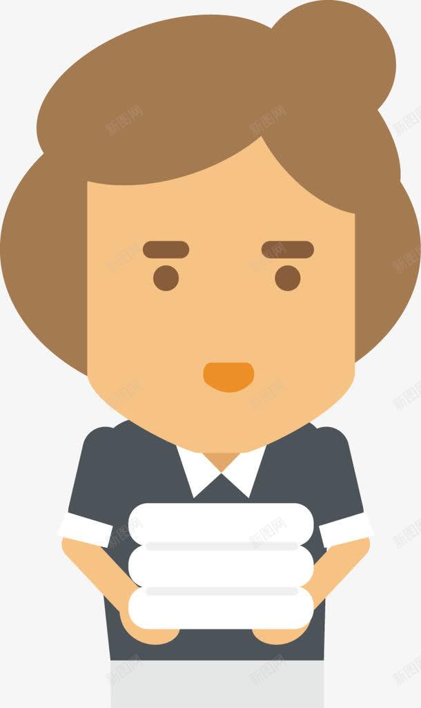 卡通商务酒店信息图元素png免抠素材_新图网 https://ixintu.com PPT 人物 信息 卡通小人 商业 女服务员 插画 酒店