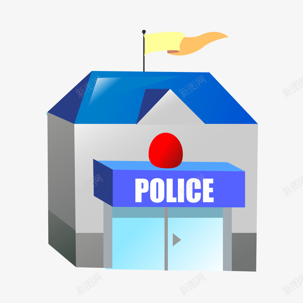 手绘卡通公安派出所图Ppng免抠素材_新图网 https://ixintu.com 免抠图PNG 公安 卡通 手绘 派出所 矢量手绘卡通公安派出所免抠图PNG免费下载