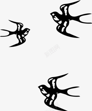 燕子矢量图图标图标
