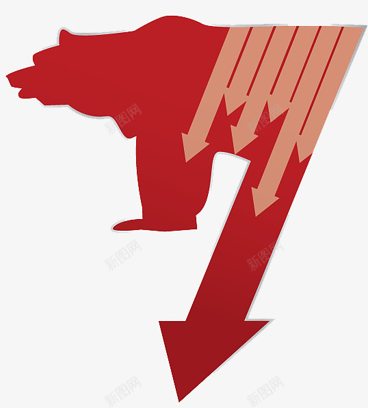 动画向下插图png免抠素材_新图网 https://ixintu.com 下跌 向下 基金 大盘 崩盘 打新股 新股 熊市 红色 股票