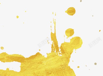 创意手绘合成金色的油漆泼墨png免抠素材_新图网 https://ixintu.com 创意 合成 油漆 泼墨 金色