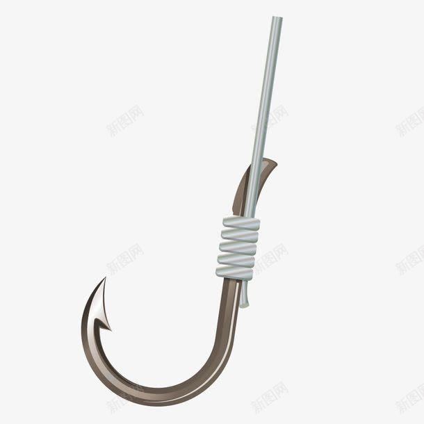 钓具鱼钩png免抠素材_新图网 https://ixintu.com 吊钩 工具 形状 手绘 捕鱼 模型