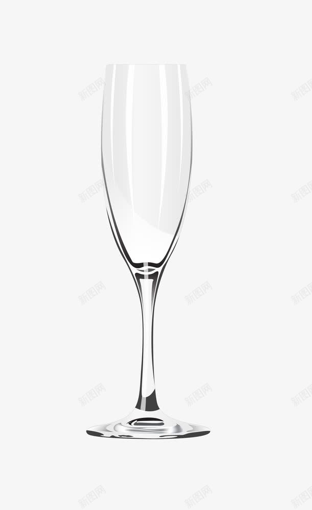 银色透明高脚杯png免抠素材_新图网 https://ixintu.com 玻璃杯 矢量杯 银色透明 高脚杯