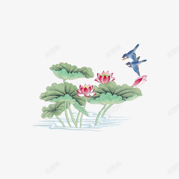 荷花荷叶专辑png免抠素材_新图网 https://ixintu.com 中国风 水墨画 水彩 竹子荷花荷叶满池塘 花儿 花卉 花卉元素 荷花荷叶专辑 鲜花