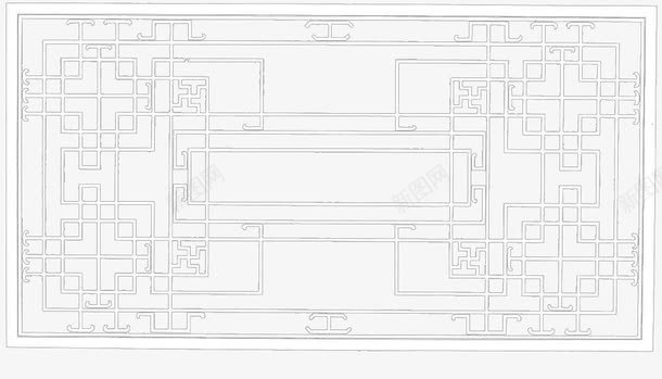 古典窗框png免抠素材_新图网 https://ixintu.com 复古 白色窗框 镂空 门窗