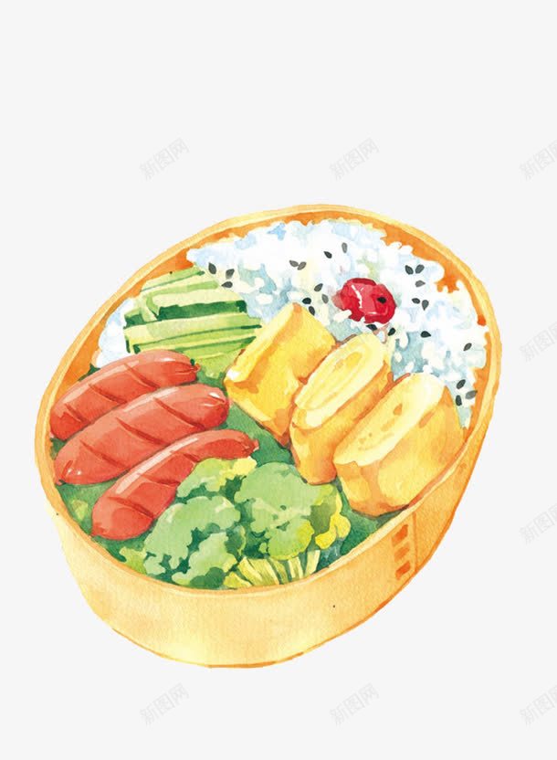 美味便当png免抠素材_新图网 https://ixintu.com 午饭 温馨 爱心便当 米饭 蔬菜