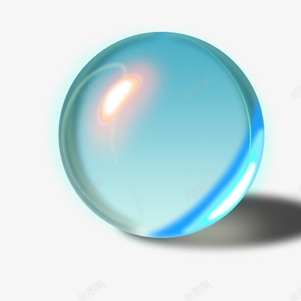 水晶球png免抠素材_新图网 https://ixintu.com 天空蓝 水晶球 透亮