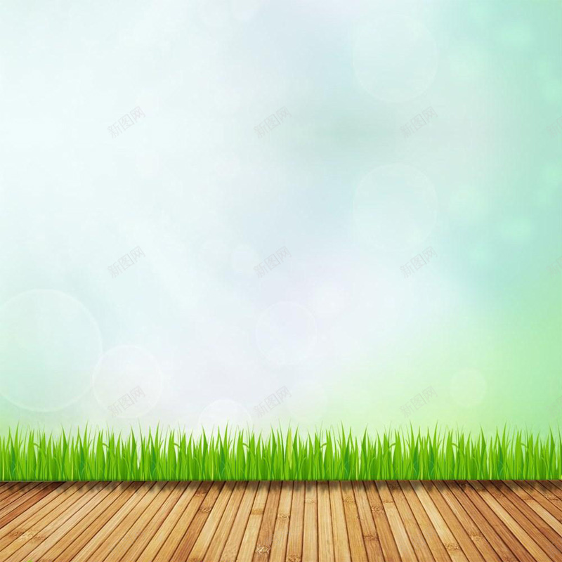 地板和花草jpg_新图网 https://ixintu.com 主图 地板 展板 摄影 素材 绿色 背景 花草 风景