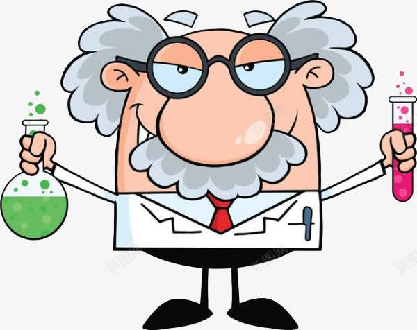 疯狂的科学家png免抠素材_新图网 https://ixintu.com 卡通 研究 科学 试验