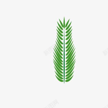 棕榈叶绿色装饰图标图标
