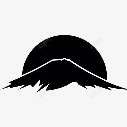 日落富士山图标png_新图网 https://ixintu.com 东方的太阳 山 日本 美丽的富士山 自然