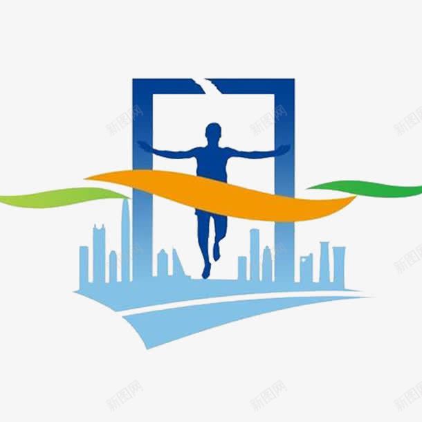 马拉松冲刺终点图标png_新图网 https://ixintu.com 冲刺 终点 起点终点 跑步 马拉松logo