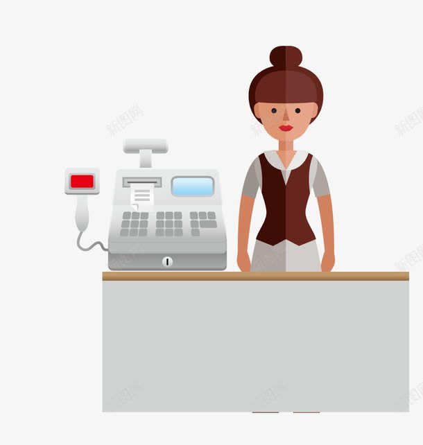 职业女性超市售货员图标png_新图网 https://ixintu.com 卡通手绘 图案图标 店员卡通 收银员 柜台收银员 职业人物 职业女性 超市售货员