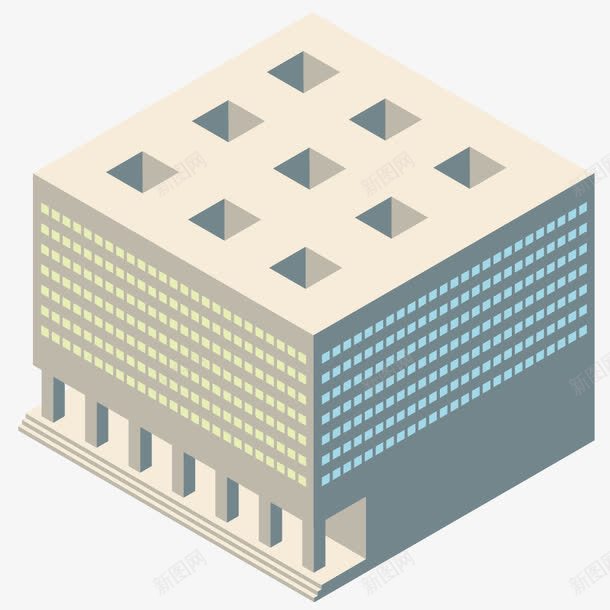 高楼建筑小屋png免抠素材_新图网 https://ixintu.com 办公楼 房子 房屋 摆设 模型 立体