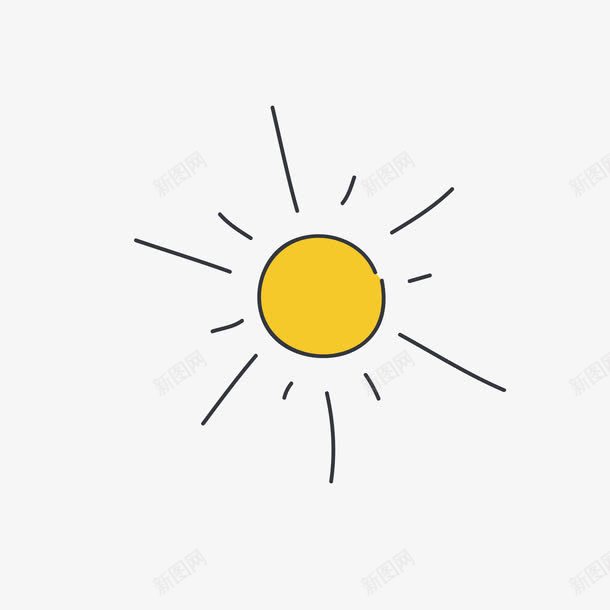 舞台背景元素之耀眼太阳png免抠素材_新图网 https://ixintu.com 太阳 手绘 综艺节目 耀眼 黄色