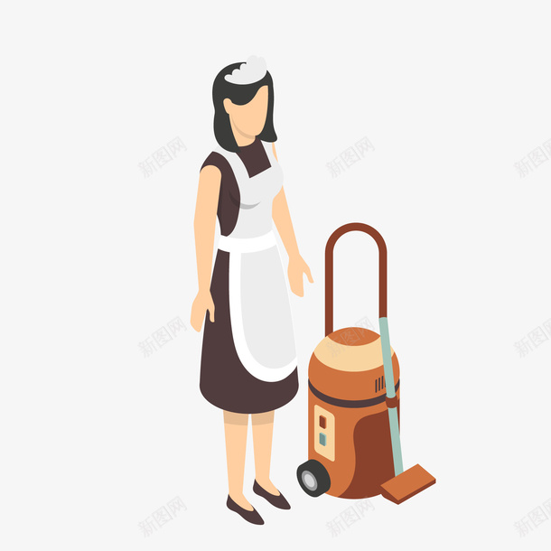 卡通酒店服务员png免抠素材_新图网 https://ixintu.com 佣人卡通 卡通人物 卡通女仆 背景装饰 酒店服务员
