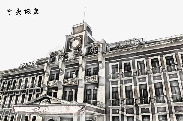 手绘民国建筑免费png免抠素材_新图网 https://ixintu.com 免抠下载 免费素材 建筑装饰 建筑设计 手绘民国建筑 民国建筑 装饰设计
