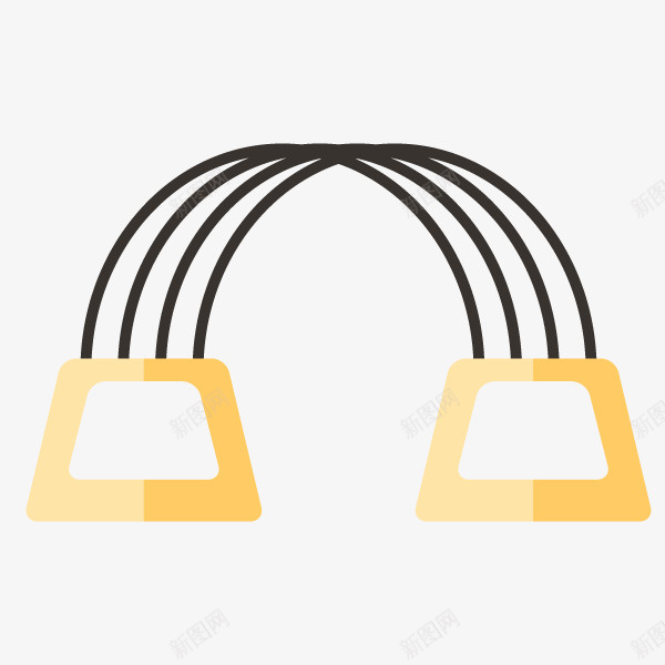 卡通扁平化简约运动器材装饰png免抠素材_新图网 https://ixintu.com 健身弹力绳 力量训练器材 卡通运动器材 广告设计 拉力器 杠铃举重器拉力器 运动器材