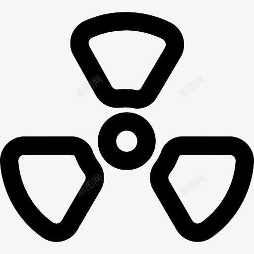 辐射警告的轮廓图标png_新图网 https://ixintu.com 信号 危险 报警 放射性 标志 辐射 风扇