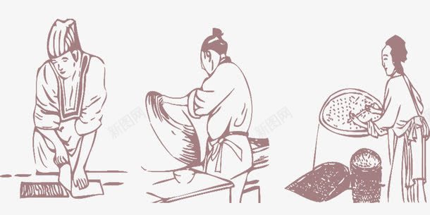 面点的制作过程png免抠素材_新图网 https://ixintu.com 制作面点 发面 揉面团 烤面点
