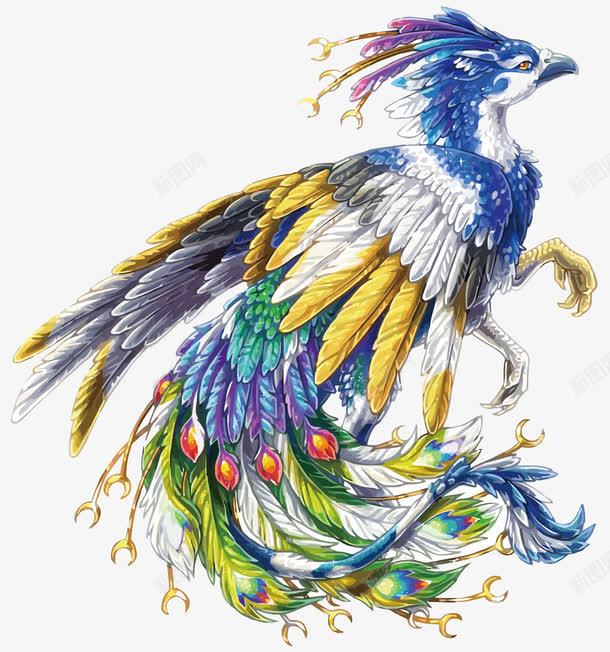 神鸟png免抠素材_新图网 https://ixintu.com 奇幻 手绘 插画 梦幻 玄幻 神鸟 精美 魔幻