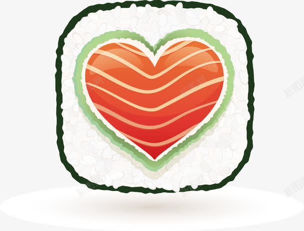 爱心寿司图标png_新图网 https://ixintu.com 到家美食汇 爱心三文鱼 紫菜寿司 美食Logo 美食汇 美食汇活动 美食汇自助餐 订购美食汇