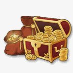 宝箱和金币png免抠素材_新图网 https://ixintu.com UI设计常用游戏 奖励 宝箱 宝袋 手游 游戏 金元宝 金币 金币素材 钱币