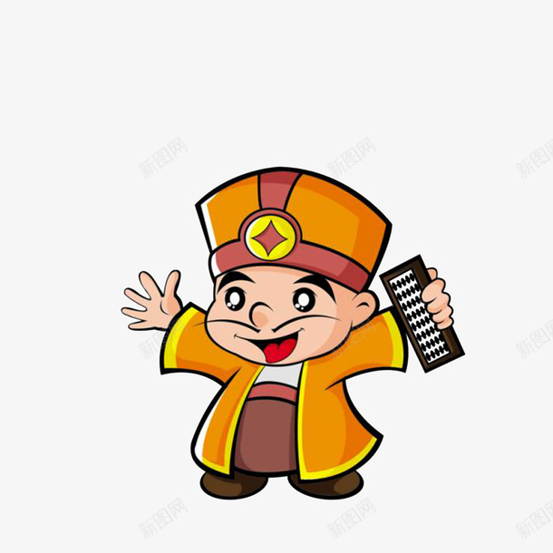 卡通拿着算盘的古代掌柜png免抠素材_新图网 https://ixintu.com 古代卡通人 古代掌柜 古代掌柜装扮 张开双手 打着算盘的掌柜 理性消费 甩手掌柜 算盘 精打细算