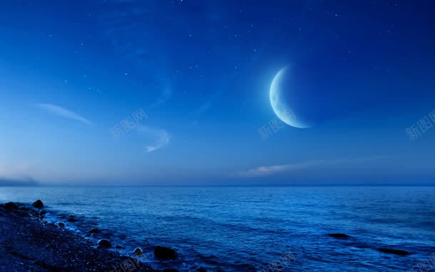 夜空下的海面月光海报背景jpg设计背景_新图网 https://ixintu.com 夜空 月光 海报 海面 背景