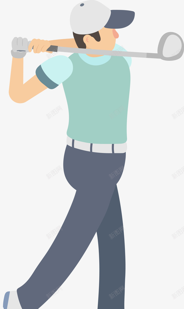 打高尔夫帅气姿势png免抠素材_新图网 https://ixintu.com 休闲 帅气姿势 戴着帽子 打高尔夫 灰色球杆 男人背影