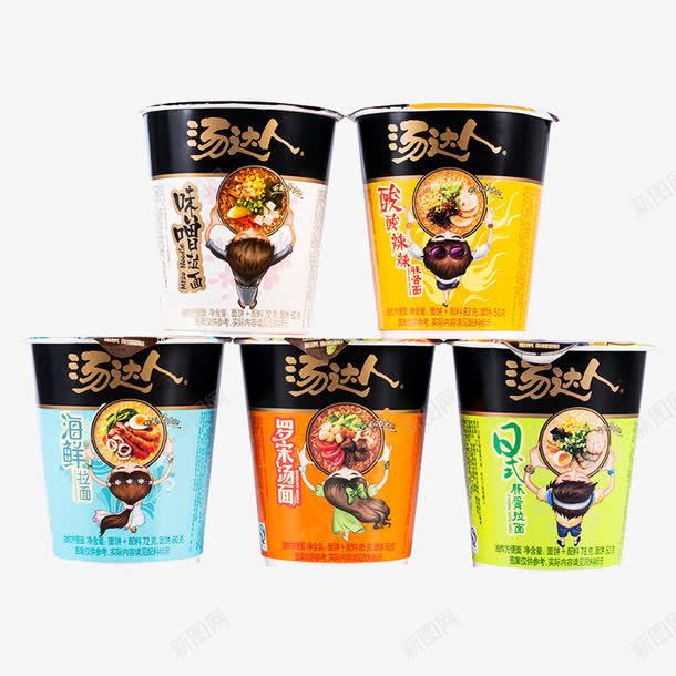 汤达人方便面png免抠素材_新图网 https://ixintu.com 产品实物 方便面 日式 泡面