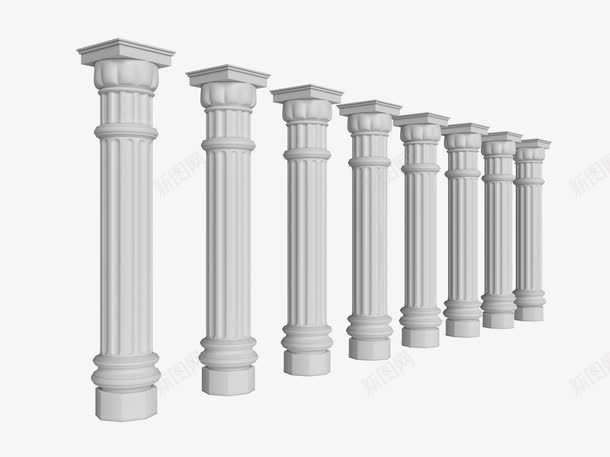 白色石柱png免抠素材_新图网 https://ixintu.com 建筑 房地产 房子 柱子 神殿柱子 雕刻