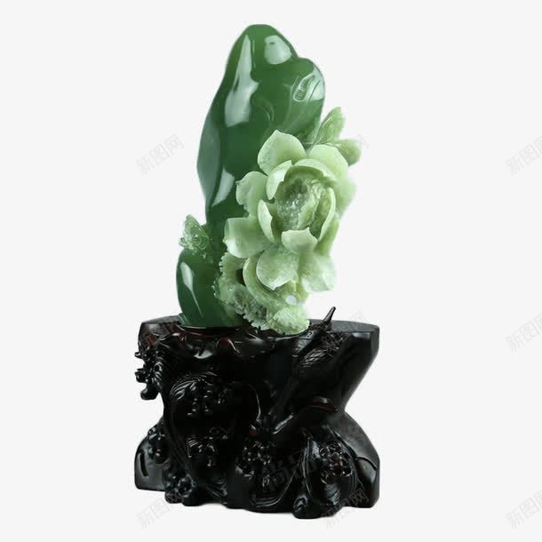 原石巧雕花朵摆件png免抠素材_新图网 https://ixintu.com 产品实物 工艺品 摆件 摆设 玉石 花 雕刻