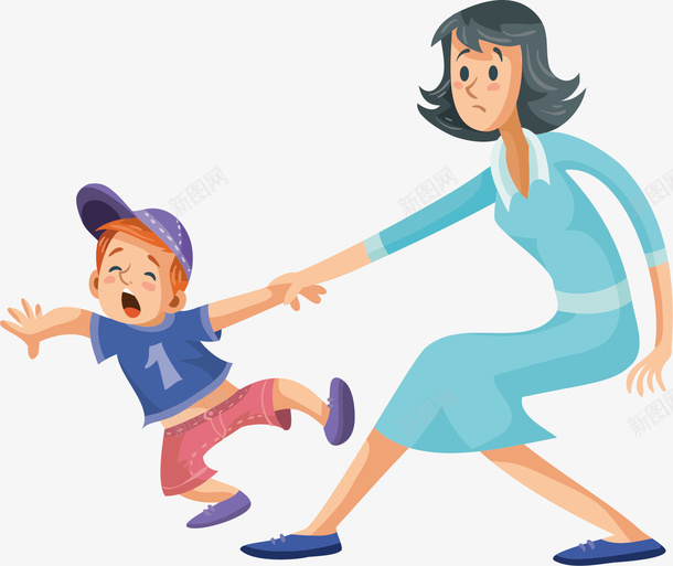 温馨的母子png免抠素材_新图网 https://ixintu.com 卡通 妈妈和儿子手绘 手绘 母子 温馨 漂亮 男孩 调皮