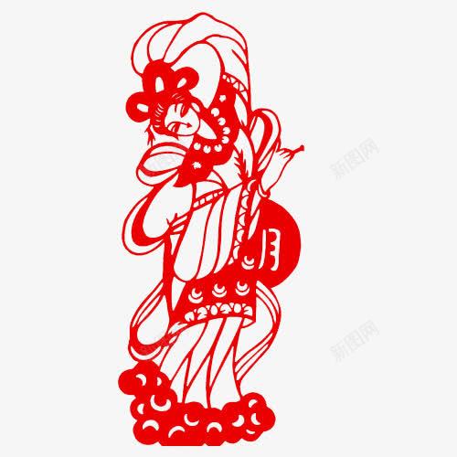 嫦娥驾云png免抠素材_新图网 https://ixintu.com 中秋节 卡通有趣 嫦娥仙子 红色剪纸 腾云驾雾 花灯
