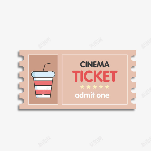 卡通可爱票根矢量图ai免抠素材_新图网 https://ixintu.com cinema ticket 卡通 可爱 电影票 电影院 矢量图