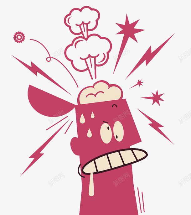 手绘焦虑到爆炸的人png免抠素材_新图网 https://ixintu.com 压力 心情烦躁 烦恼 烦躁 焦虑的人 爆炸 痛苦 紧张