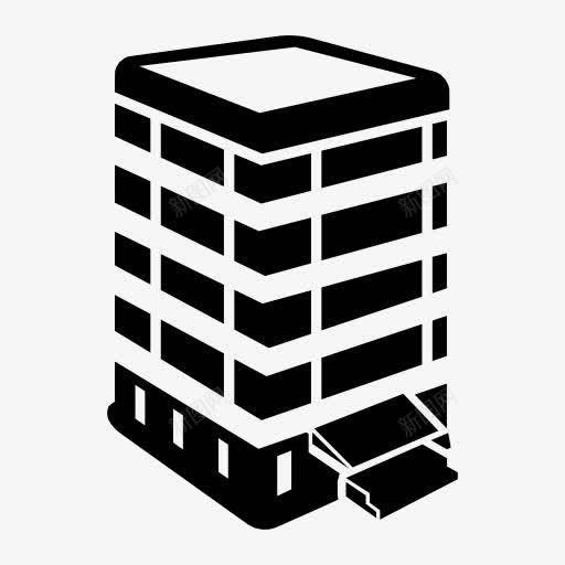 住宅楼房图标png_新图网 https://ixintu.com 办公楼 大楼 楼房